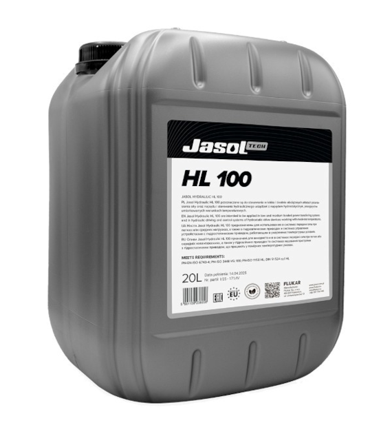 Olej JASOL HYDRAULIC HL 100 20L (hydrauliczny)