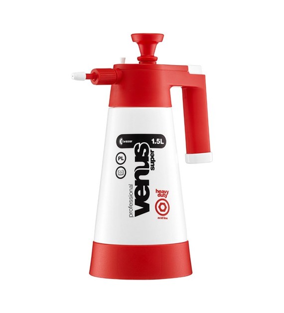 Kwazar Opryskiwacz ciśnieniowy Venus Super HD Acid Line  (WTV.1196) kwasy pH 1-6 V 1,5L *CZERWONY*
