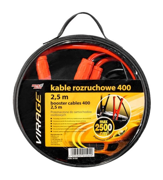 Kable rozruchowe 400A VIRAGE-2,5m 400A (94-036)