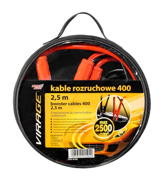 Kable rozruchowe 400A VIRAGE-2,5m 400A (94-036)