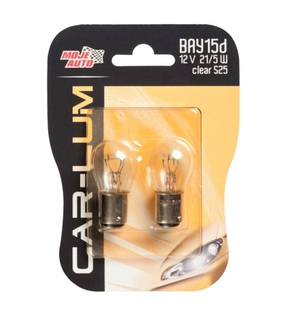 VIRAGE-żarówka Bay15D 21/5W clear  12V (2Pak) qq (91-008)