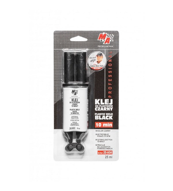 MA PRO Klej do plastików 10 minut czarny- strzykawka 25ml 20-A54