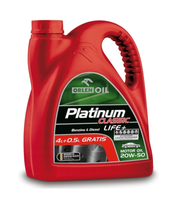 Olej Orlen Platinum Classic LIFE+ 20W/50 op. 4,5l