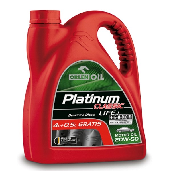 Olej Orlen Platinum Classic LIFE+ 20W/50 op. 4,5l