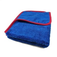 Ręcznik z mikrofibry FLUFFY  BLUE POWER do osuszania 40x60 Niebieski, czerwone obszycie op. 1szt!!!!