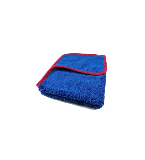 Ręcznik z mikrofibry FLUFFY  BLUE POWER do osuszania 40x60 Niebieski, czerwone obszycie op. 1szt!!!!