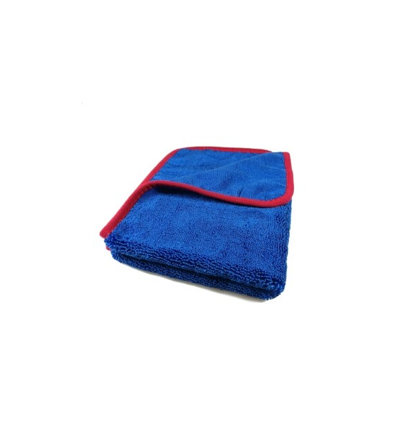 Ręcznik z mikrofibry FLUFFY  BLUE POWER do osuszania 40x60 Niebieski, czerwone obszycie op. 1szt!!!!