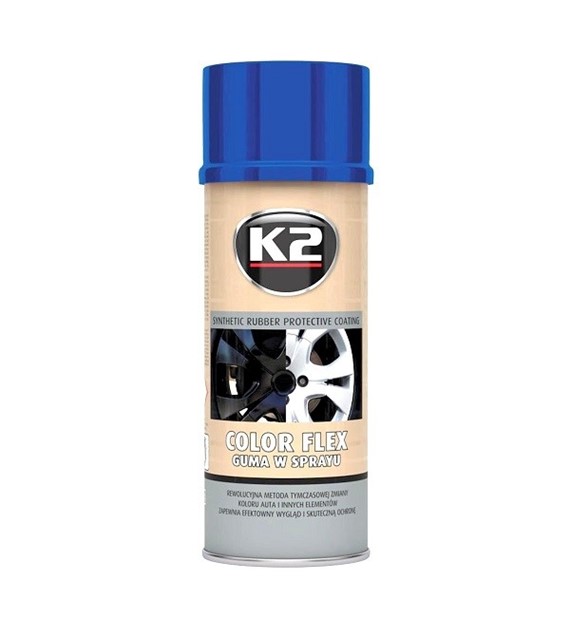 K2 COLOR FLEX guma w sprayu niebieska 400ml