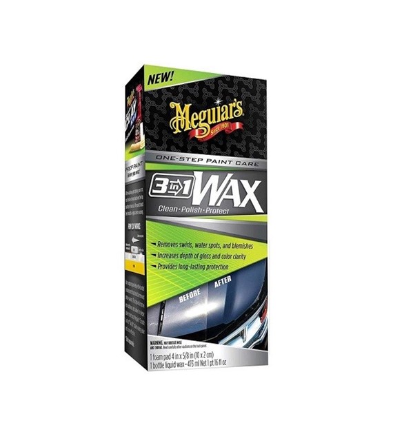 MEGUIARS 3in1 Wax Wosk czyści, nabłyszcza, zabezpiecza 473ml