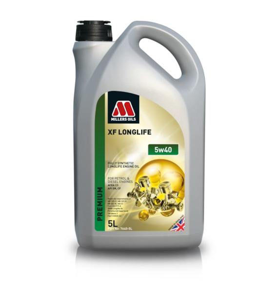 Olej Millers XF Premium C3 5w40 5l (7640) (VW 502.00 505.01 ; MB 229.51 ; BMW LL-04 ; Dexos2)