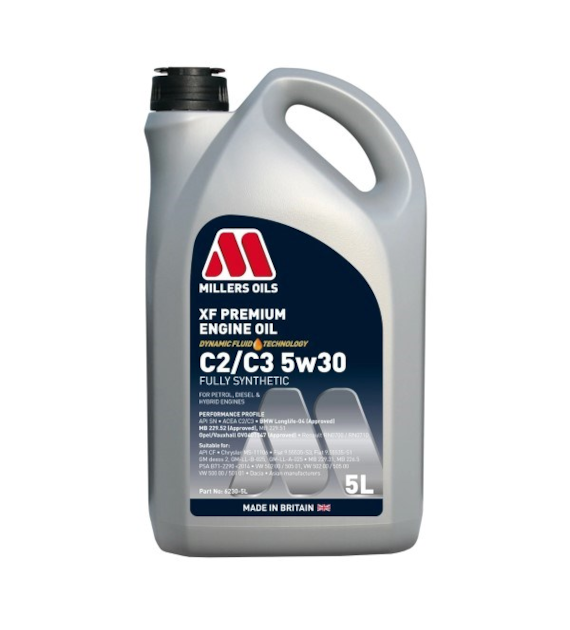 Olej Millers XF Premium C2 C3 5w30 5l (6230) (VW 502.00 505.01 ; MB 229.51 ; BMW LL-04 ; Dexos2)
