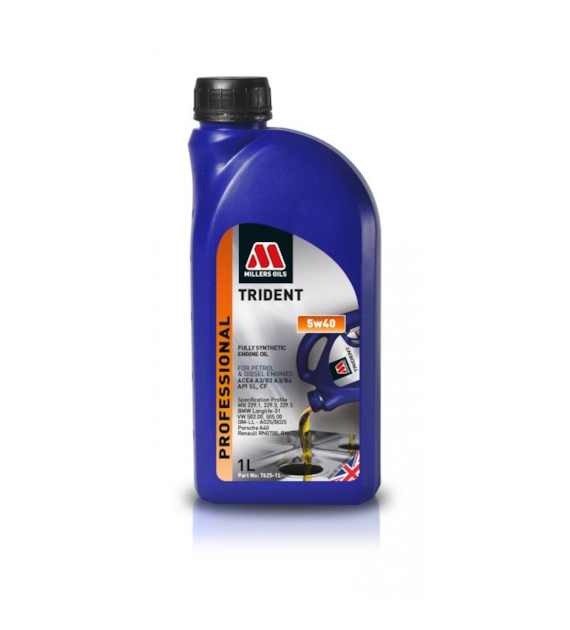 Olej Millers Trident Professional 5w/40 1l (7625) (VW 502.00 505.00 ; MB 229.5 ; BMW LL-01)