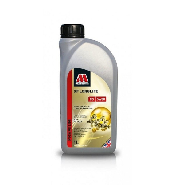 Olej Millers XF Premium C2 C3 5w30 1l (6230) (VW 502.00 505.01 ; MB 229.51 ; BMW LL-04 ; Dexos2)