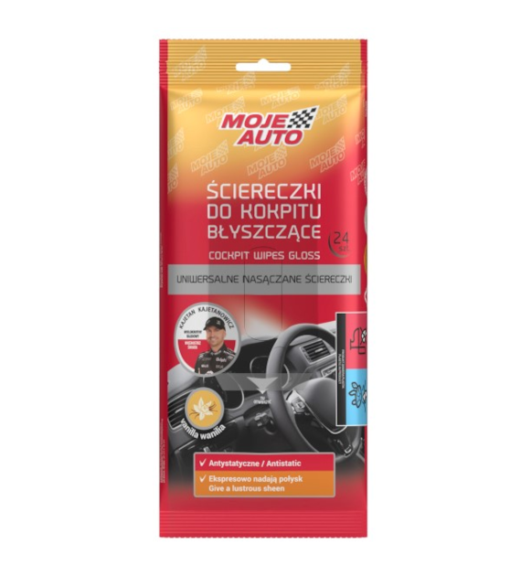 Moje-Auto Ściereczki do kokpitu błyszczące wanilia  24szt  (19-608)