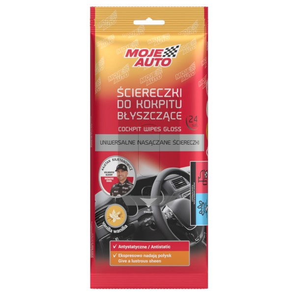 Moje-Auto Ściereczki do kokpitu błyszczące wanilia  24szt  (19-608)