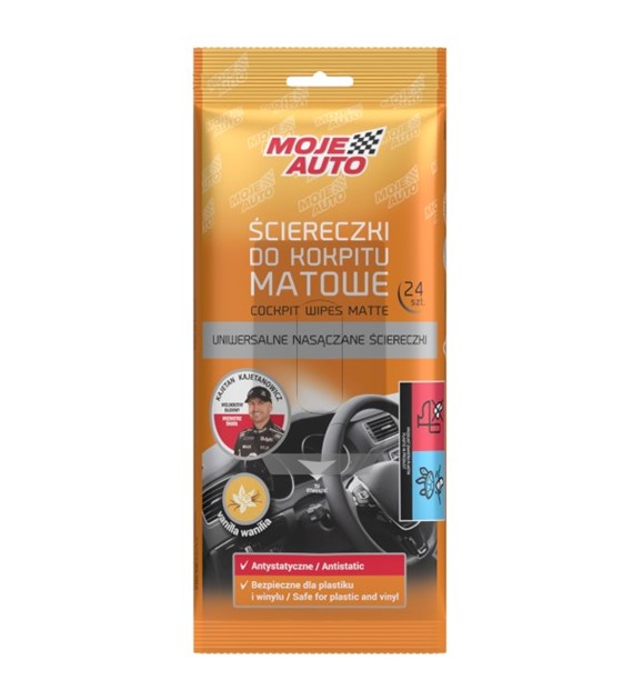 Moje-Auto Ściereczki do kokpitu matowe wanilia  24szt (19-609)