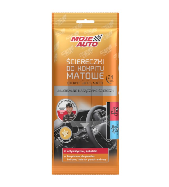 Moje-Auto Ściereczki do kokpitu matowe wanilia  24szt (19-609)