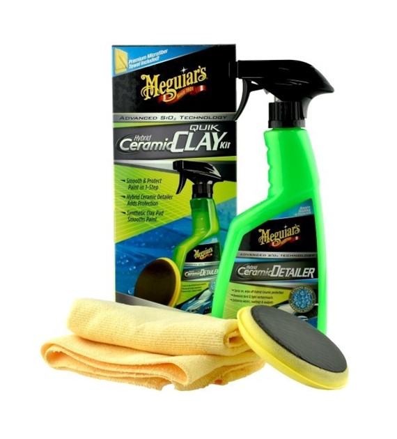 MEGUIARS Hybrid Ceramic Quick Clay Kit Zestaw do czyszczenia z glinką qq