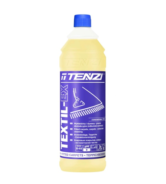 Tenzi Textil EX do prania tapicerki niskopieniący 1l  (Pranie wykładzin i tapicerek metodą ekstrakcyjną)