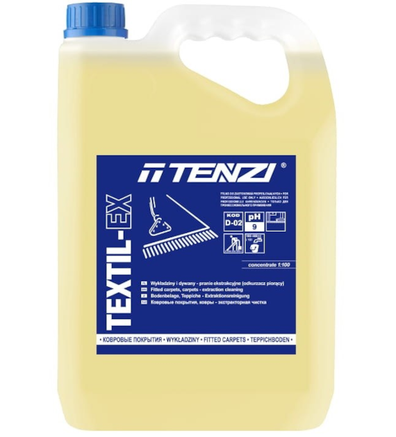 Tenzi Textil EX do prania tapicerki niskopieniący 5l  (Pranie wykładzin i tapicerek metodą ekstrakcyjną) ww qq