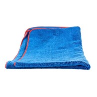Ręcznik z mikrofibry FLUFFY  BLUE POWER do osuszania 60x90 Niebieski, czerwone obszycie op. 1szt!!!!