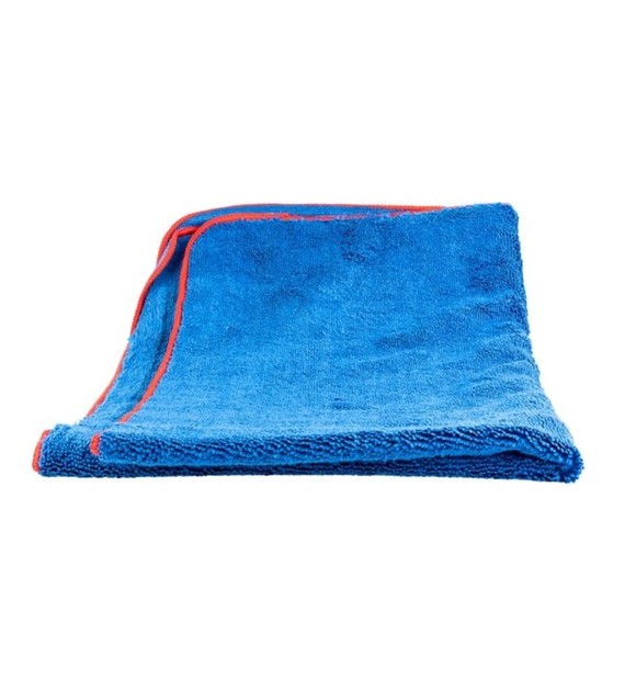 Ręcznik z mikrofibry FLUFFY  BLUE POWER do osuszania 60x90 Niebieski, czerwone obszycie op. 1szt!!!!
