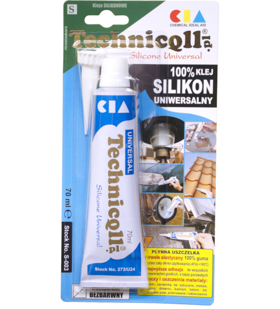 TECHNICQLL- Klej Silikon Uniwersalny bezbarwny 70ml