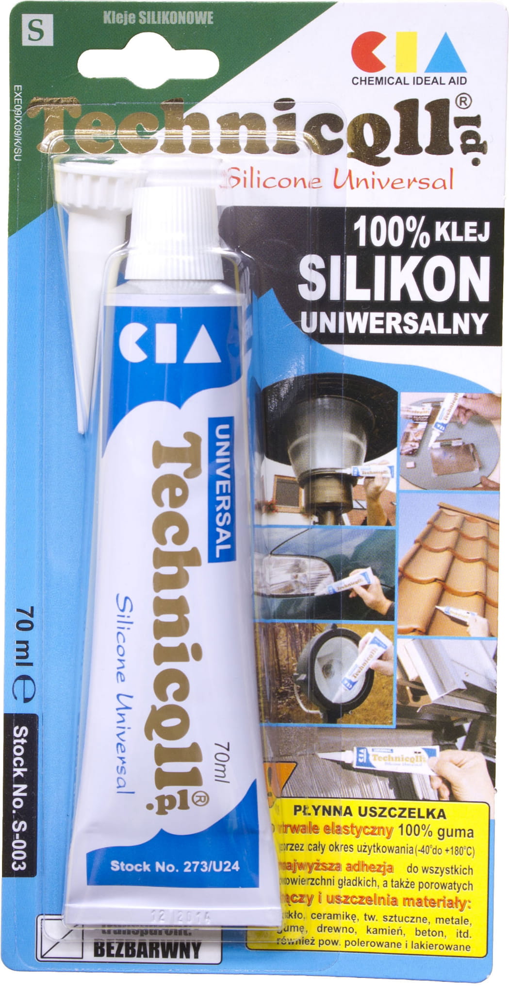 TECHNICQLL- Klej Silikon Uniwersalny bezbarwny 70ml