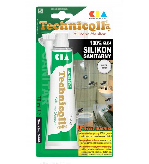 TECHNICQLL- Silikon sanitarny biały 70ml