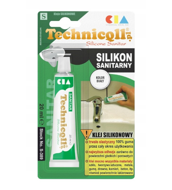 TECHNICQLL- Silikon sanitarny biały 20ml