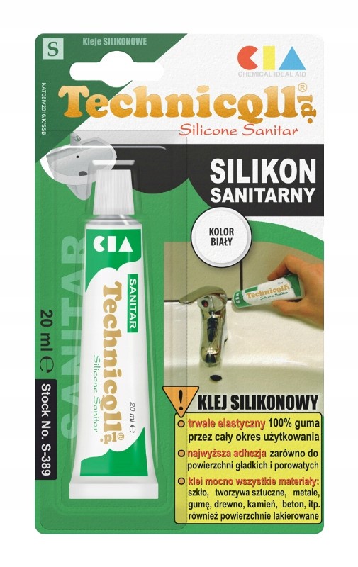 TECHNICQLL- Silikon sanitarny biały 20ml