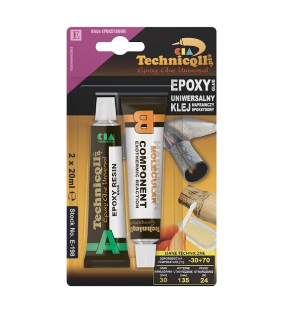 TECHNICQLL- Klej Uniwersalny Epoksydowy 2x20ml