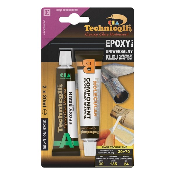 TECHNICQLL- Klej Uniwersalny Epoksydowy 2x20ml