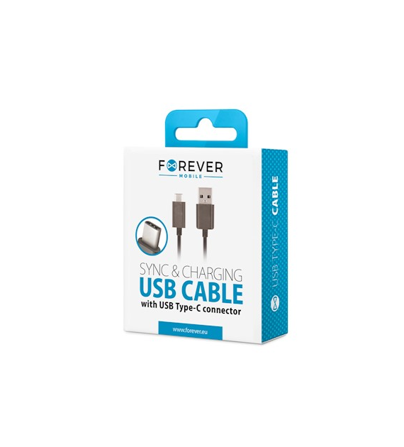 AKC.Forever kabel USB - USB-C 1,0 m 1A czarny *T_0014092*