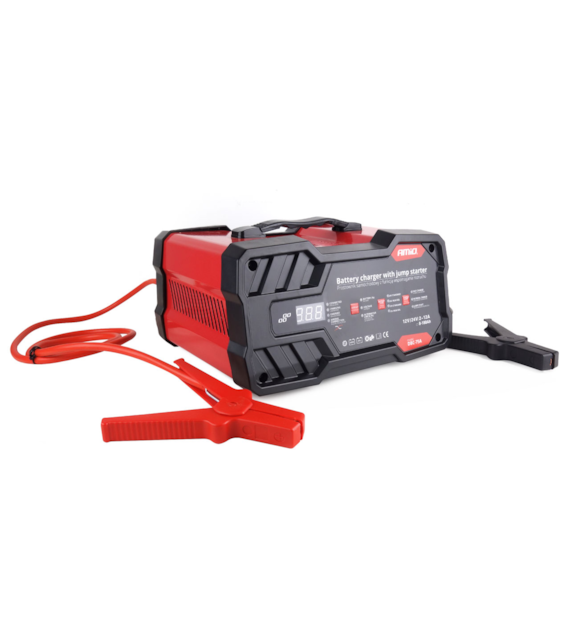 Prostownik AMiO 12V/24V z funkcją rozruchu 75A do aku. o poj. 8Ah do 180Ah (kwasowo-ołowiowych SLA, AGM, GEL) 02400