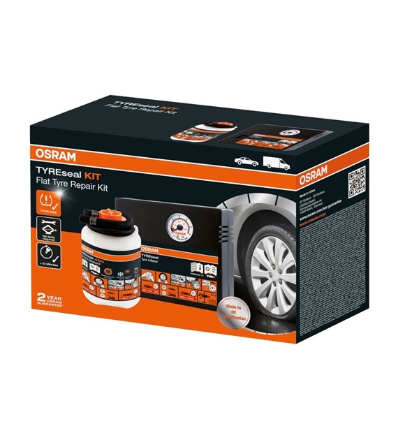 OSRAM zestaw do przebitych opon KIT + uszczelniacz 450ml  kompresor pompka (OTSB450) OTSK4