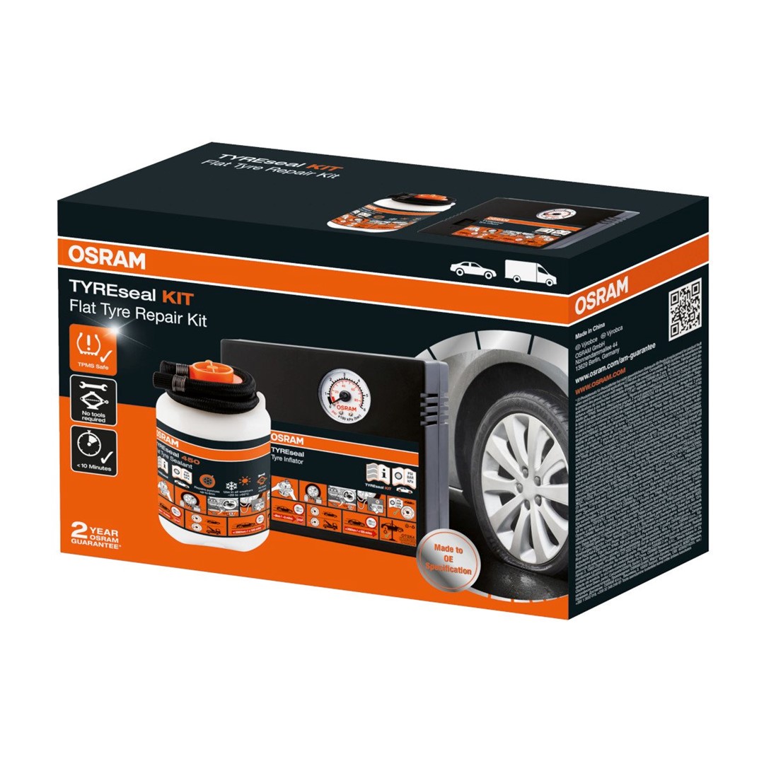 OSRAM zestaw do przebitych opon KIT + uszczelniacz 450ml  kompresor pompka (OTSB450) OTSK4