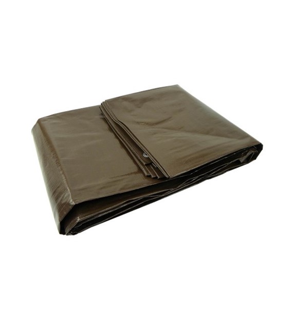 GEKO Plandeka 4x5m gruba brązowa