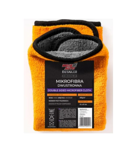 Moje Auto Detailer Mikrofibra, ręcznik Dwustronna 41x41cm 840g/m2 (19-632)