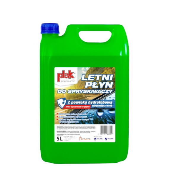 Płyn do sprysk.letni PLAK z powłoką hydrofobową  op.5l
