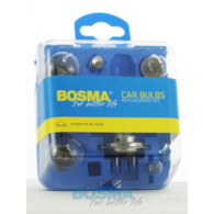 Żar. 12 V komplet z H7 BOSMA ((bezpieczniki + żarówki pomocnicze)