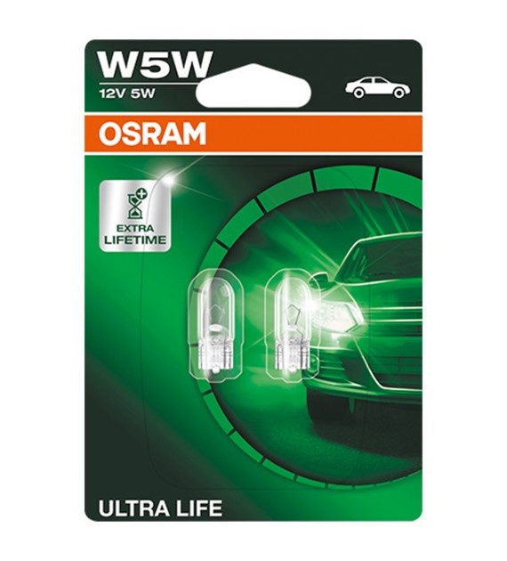 Żarówka 12V   5W W5W całoszklana  Osram Ultra Life 2szt