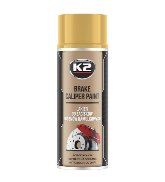 K2 CALIPER  LAKIER DO ZACISKÓW HAMULCOWYCH *złoty* spray 400ml   (L346ZL)