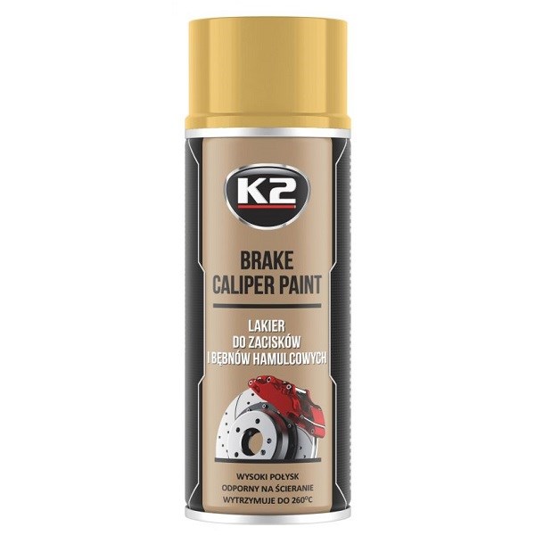 K2 CALIPER  LAKIER DO ZACISKÓW HAMULCOWYCH *złoty* spray 400ml   (L346ZL)