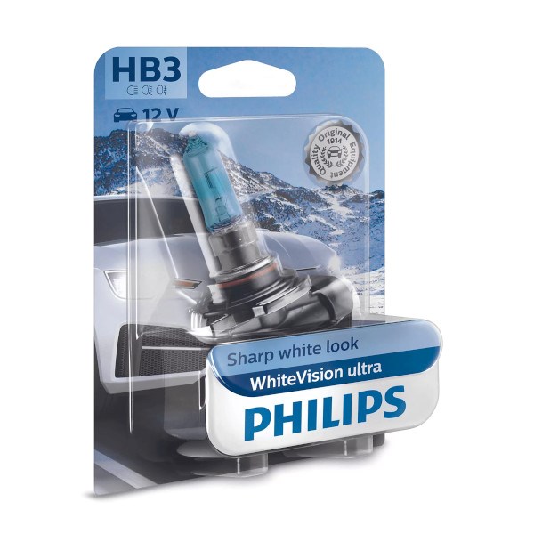 Żarówka 12V HB3  60W Philips White Vision Ultra B1 1szt qq