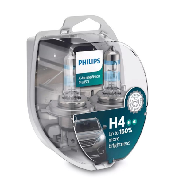 Żarówka 12V H4  60/55W Philips  XV+150% Pro  2szt. kpl