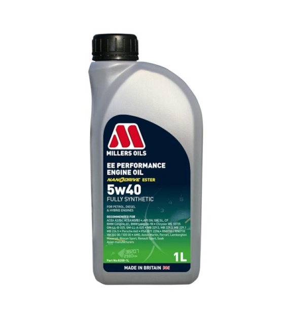 Olej Millers EE PERFORMANCE 5w/40 FULL SAPS 1l  (8208)(VW 502.00 505.00 ; MB 229.5 ; BMW LL-01 ; Dexos2)