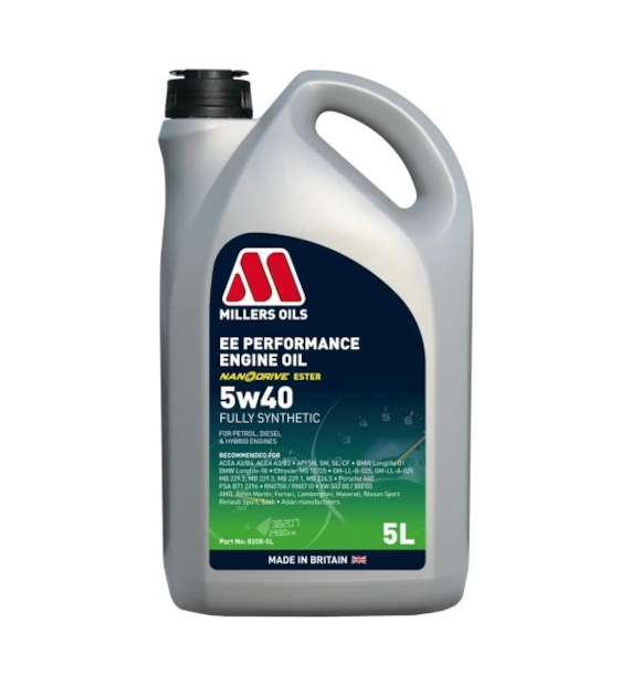 Olej Millers EE PERFORMANCE 5w/40 FULL SAPS 5l  (8208)(VW 502.00 505.00 ; MB 229.5 ; BMW LL-01 ; Dexos2)