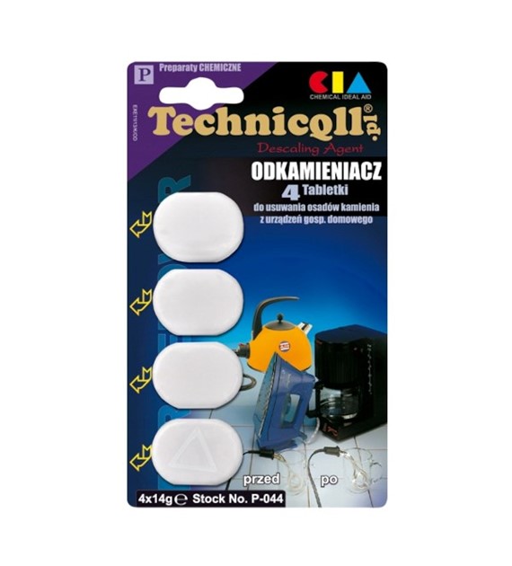 TECHNICQLL- Tabletki odkamieniające Technicqll P-044 białe 4 x 14 g