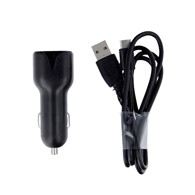 AKC.Ładowarka 2xUSB 2,4A czarna + kabel USB-C Maxlife MXCC-01 *OEM0400069*